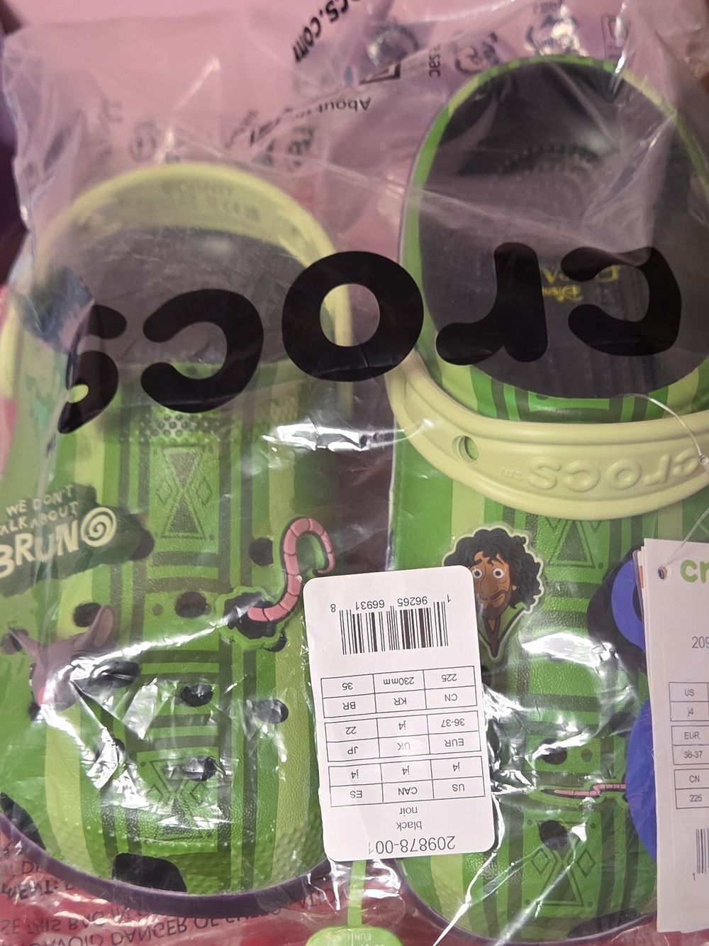 CROCS Kids' Green Character Clogs with Lime Accents